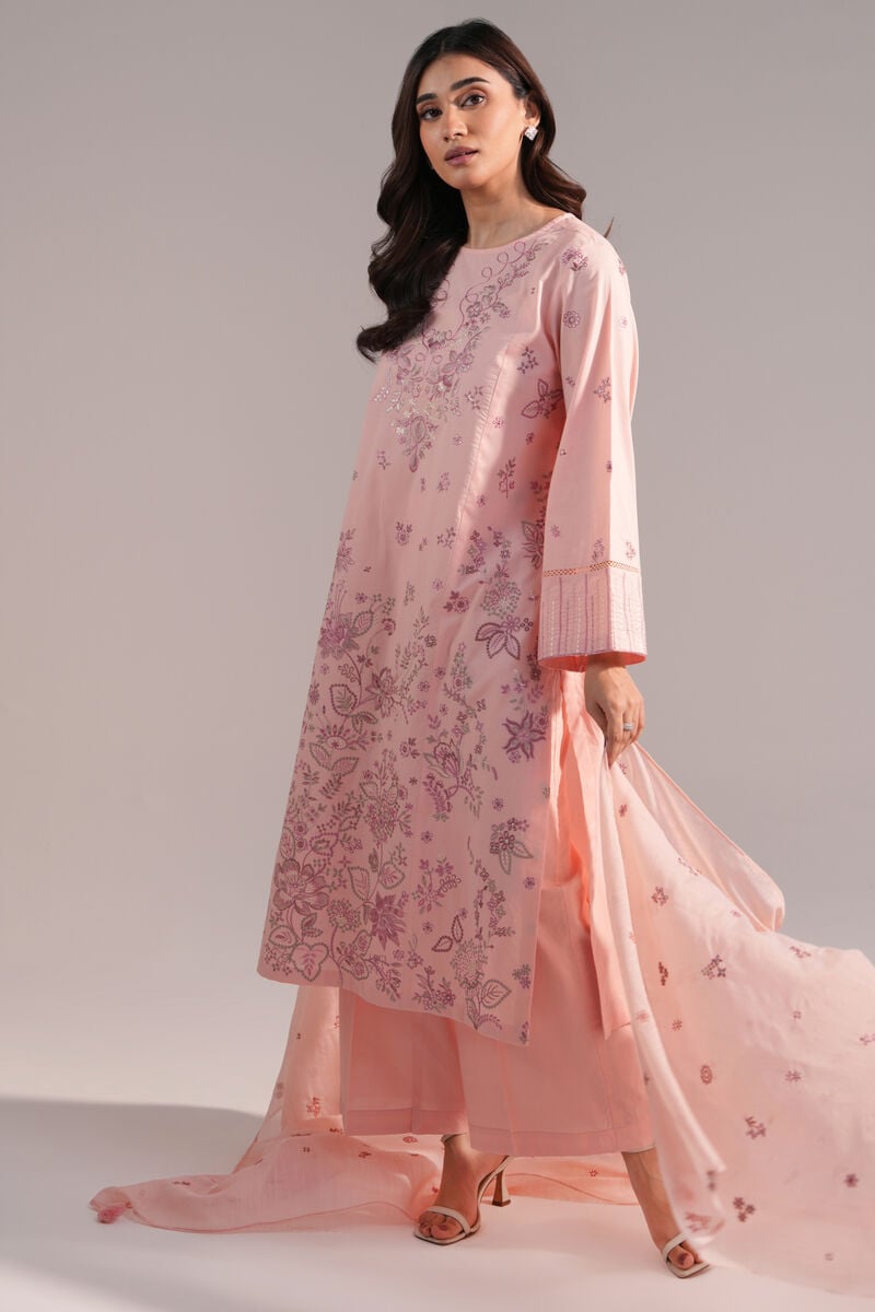 3 Piece - Embroidered Cambric Suit