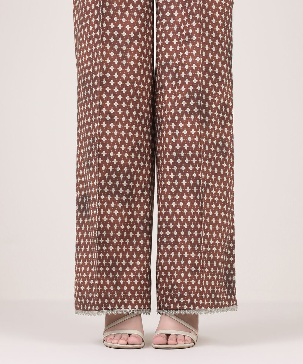 Women's RTW Cambric Brown Printed Culottes