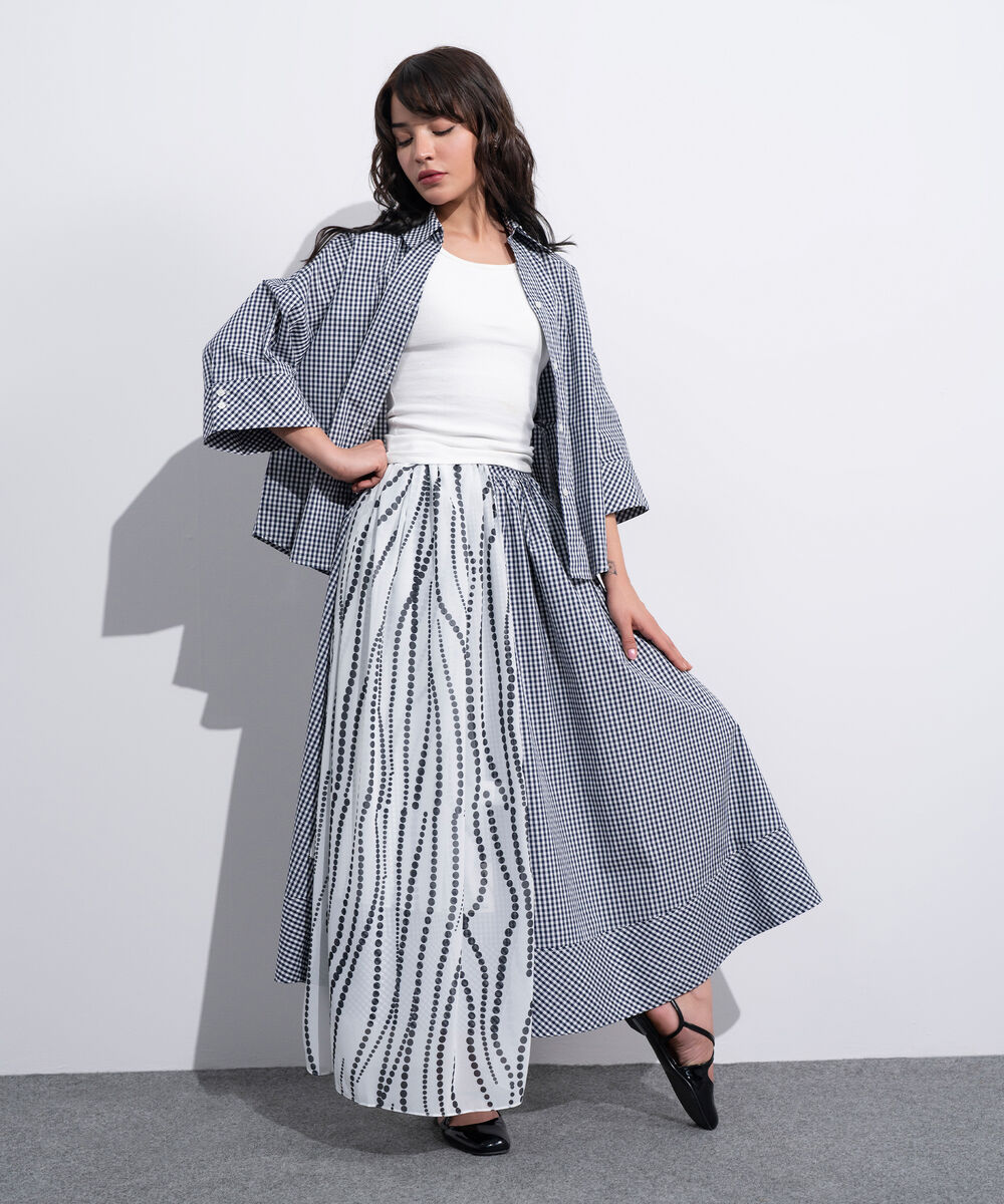 Women's Western White And Black Printed Rectangular Scarf