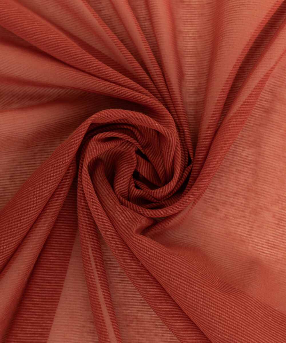 Textured Karandi Solid Rust Dupatta