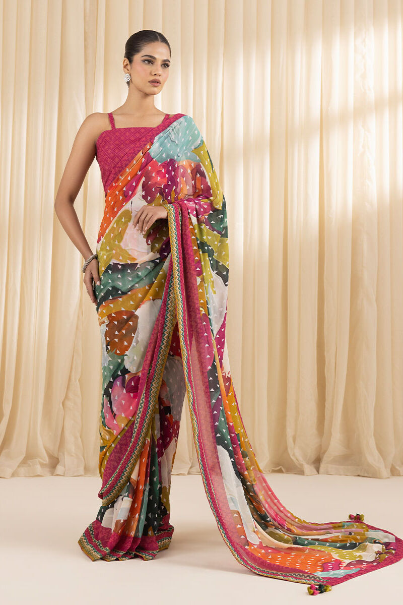 Printed Chiffon Saree