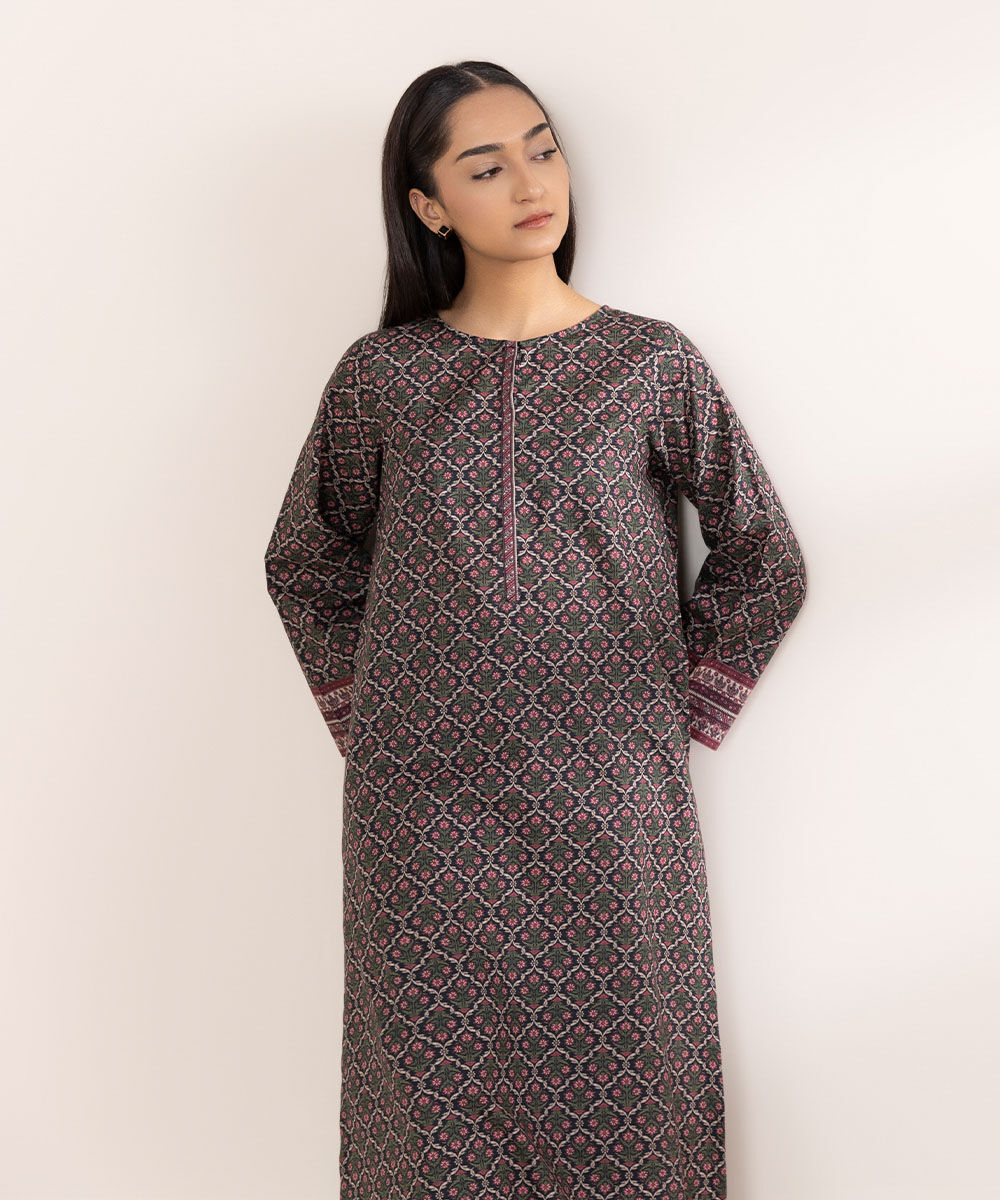 Women's RTW Lawn Multi Printed A-Line Shirt