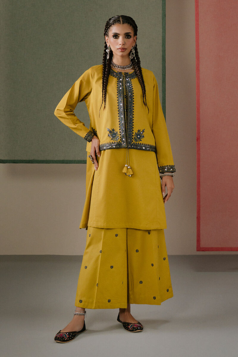 Embroidered Front-open Jacket