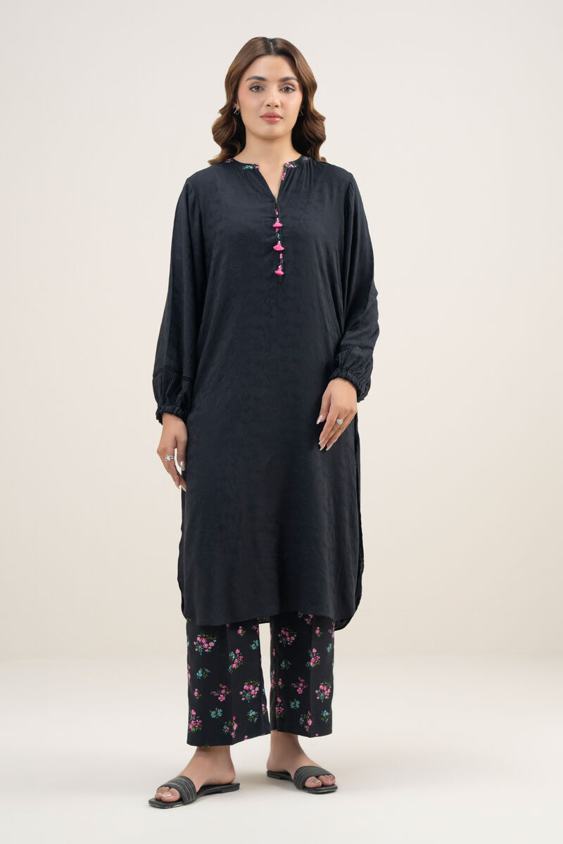 Solid Arabic Jacquard Shirt