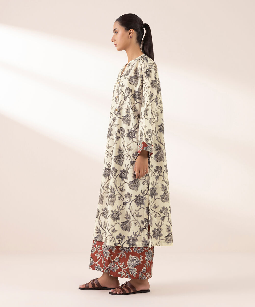 Women's RTW Lawn Multi Printed Boxy Shirt