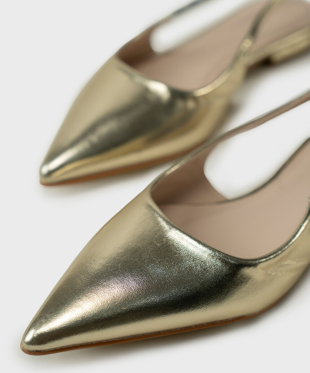 Women's Gold Slingback Heels