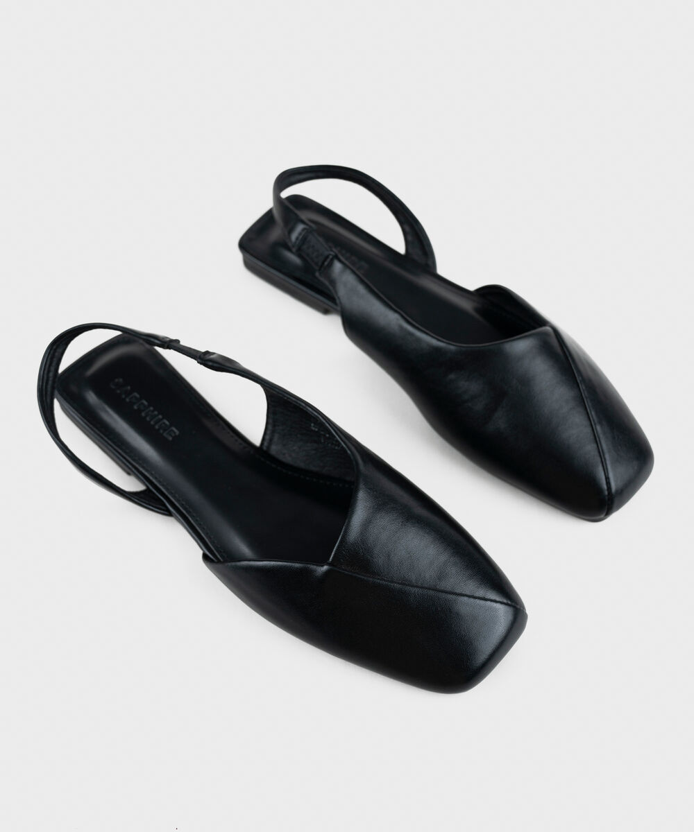 Women's Black Slingback Flats