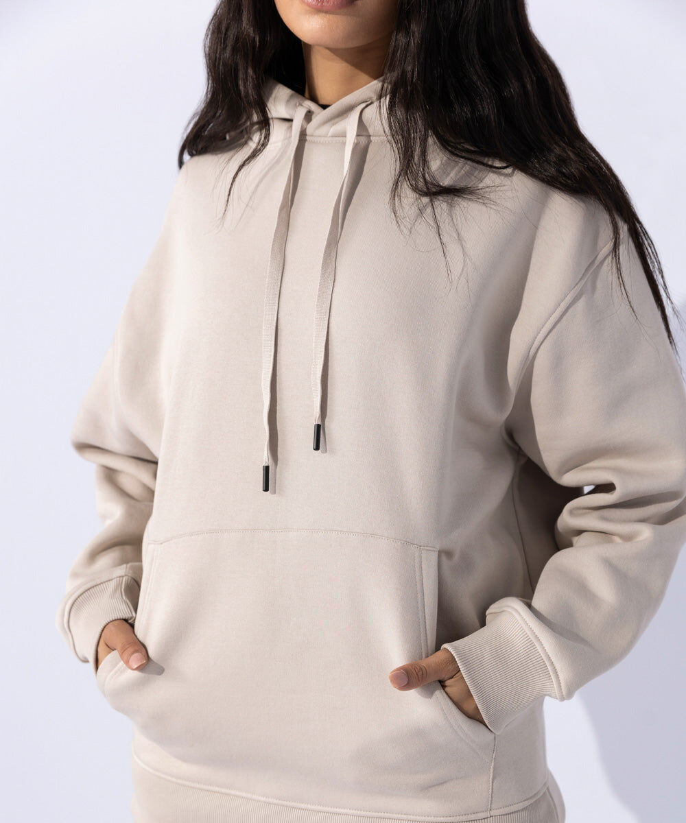 Woman - Off White Unisex Hoodie