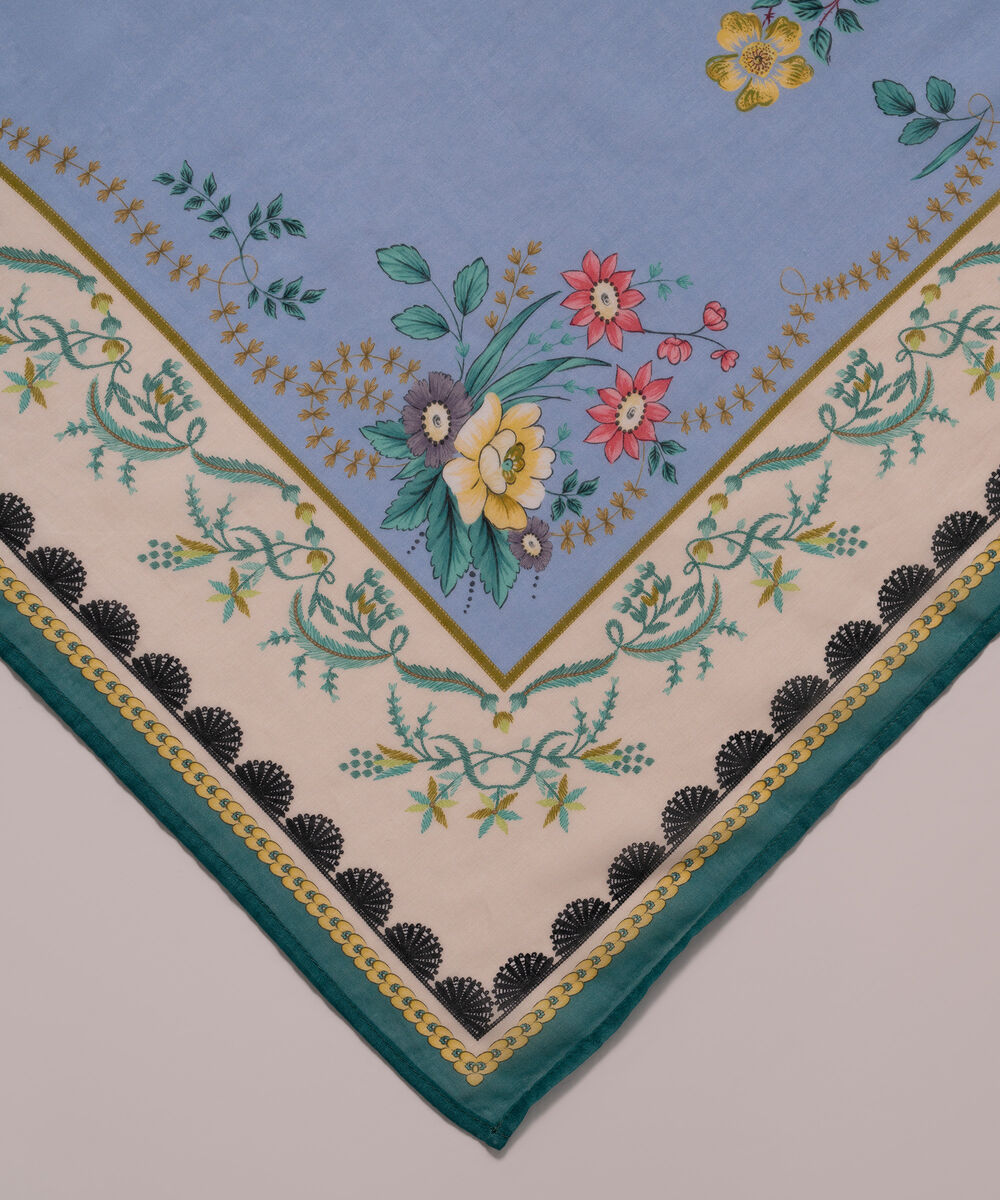 Lawn Printed Ice Blue Dupatta