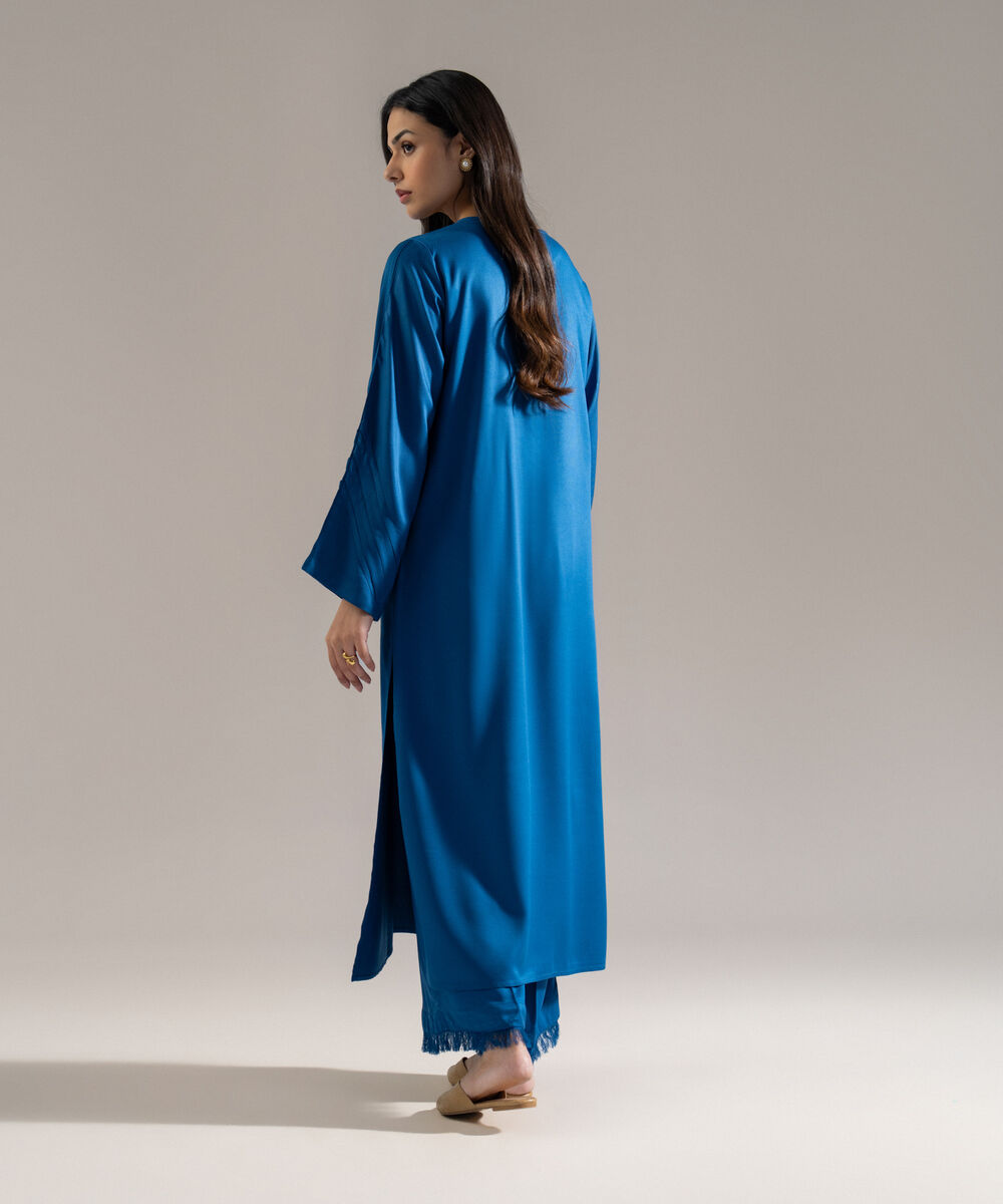 Women's RTW Bedford Solid Blue 2 Piece Suit