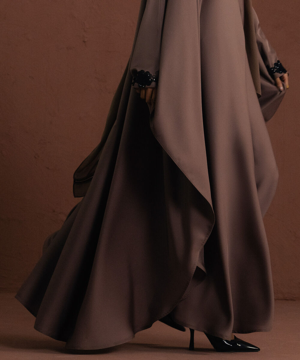 Women's coffee brown kaftan Abaya set