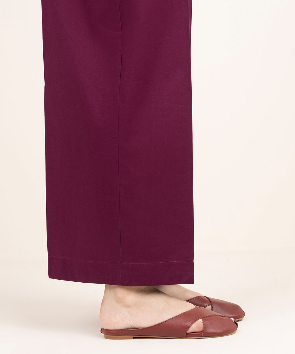 Women's RTW Cambric Solid Red Culottes
