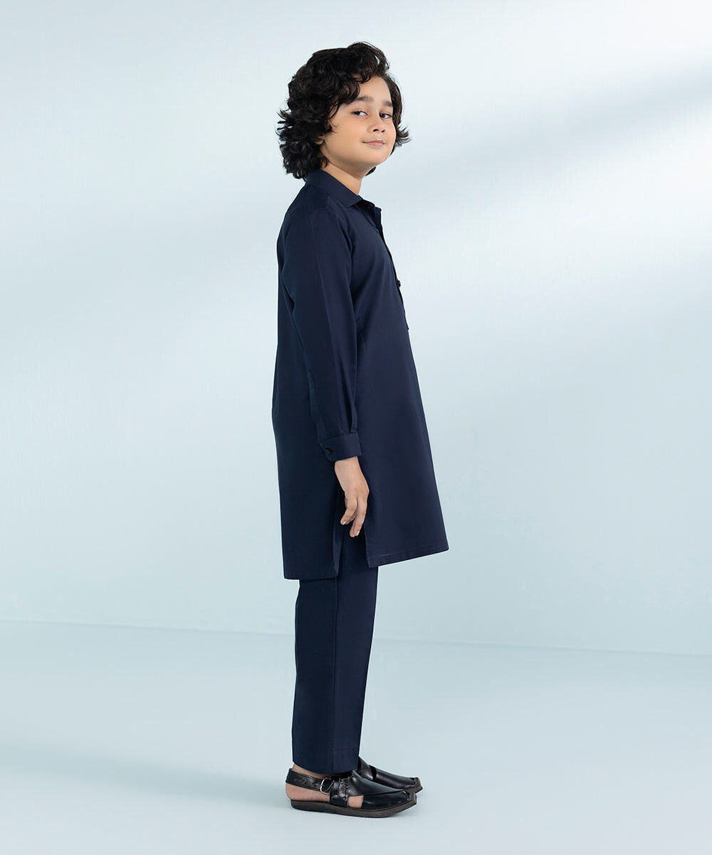 Boys 2 Piece Cambric Suit in Blue