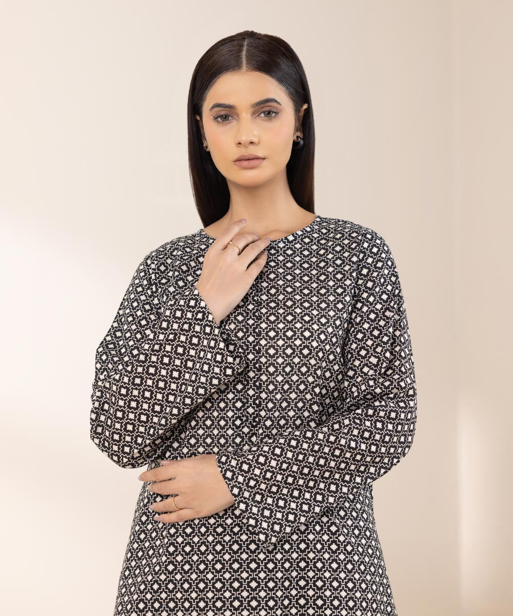 Printed Khaddar Shirt
