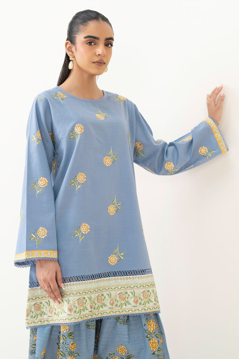 Embroidered Light Khaddar Shirt