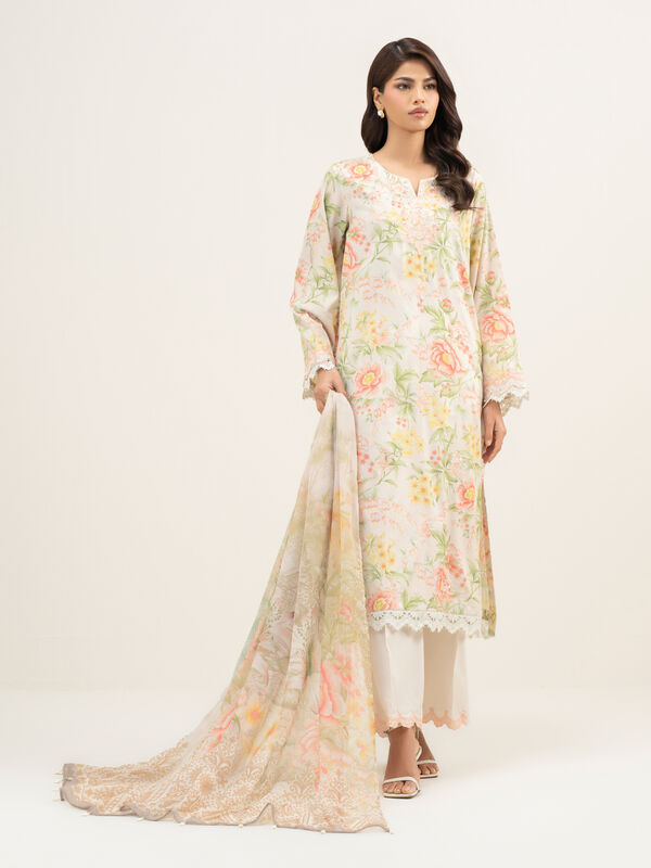 3 Piece - Embroidered Lawn Suit