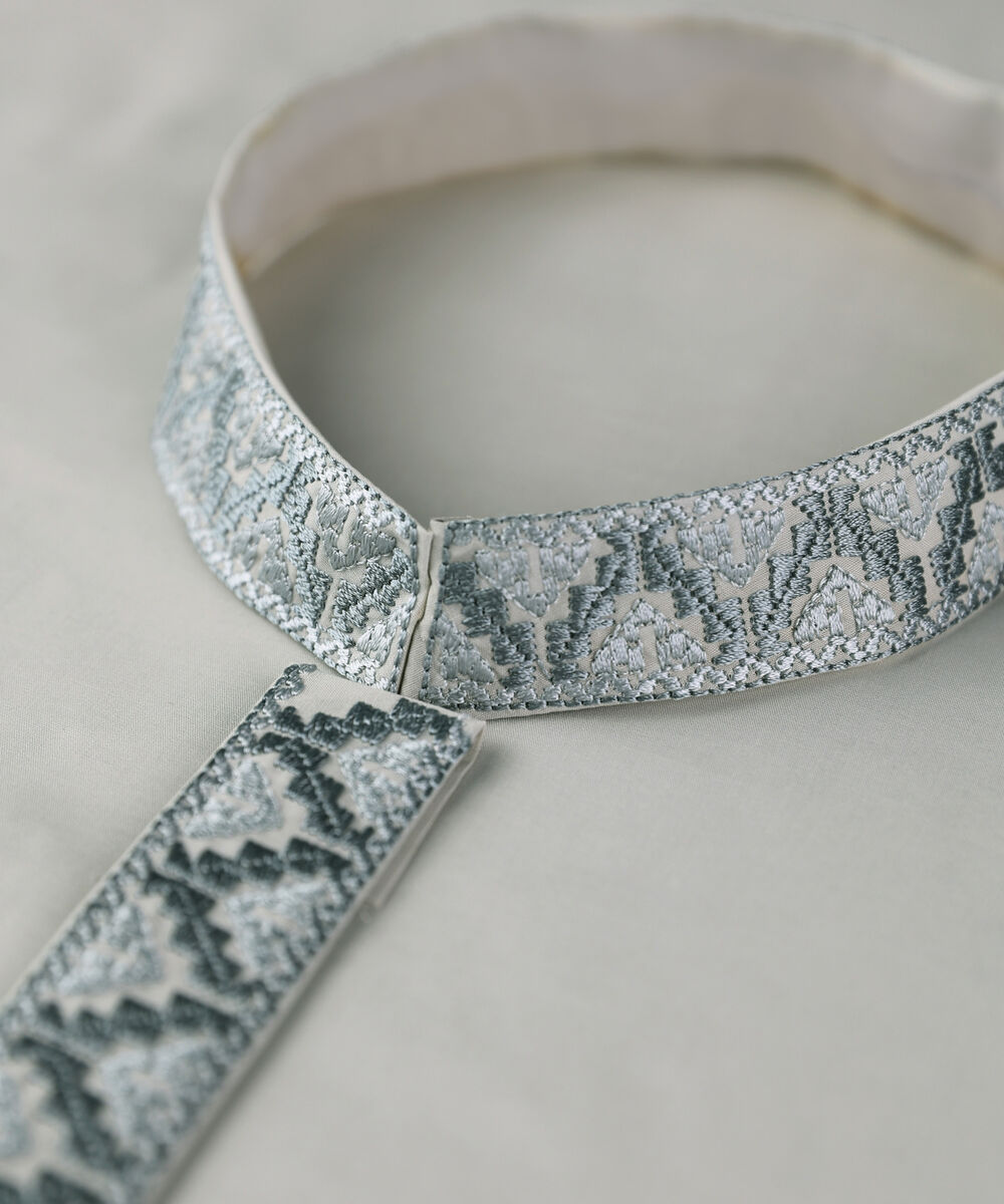 Men Unstitched Cotton Grey Full Suit Fabric