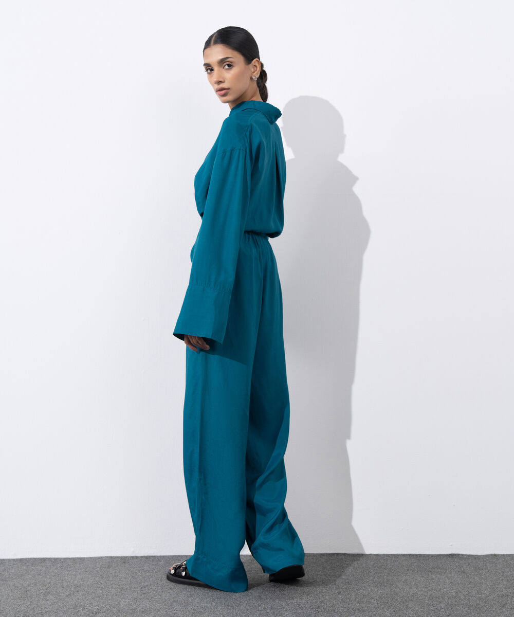 Women's Western Wear Zinc Viscose Pull-On Trousers