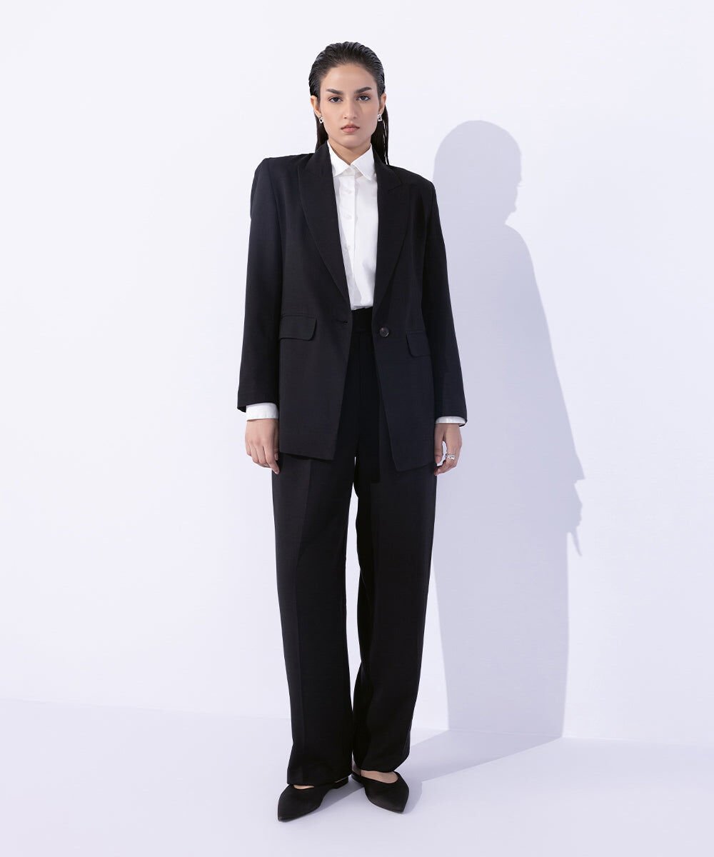 Tailored Blazer Women's Western Wear Black Tailored Blazer