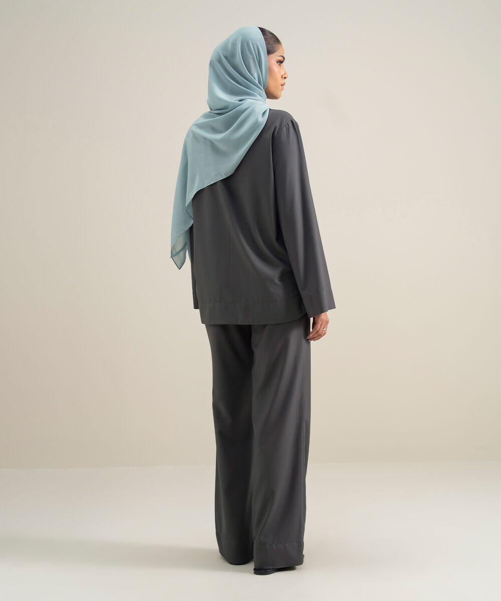 Women's Polyester Grey Modest Wear Top