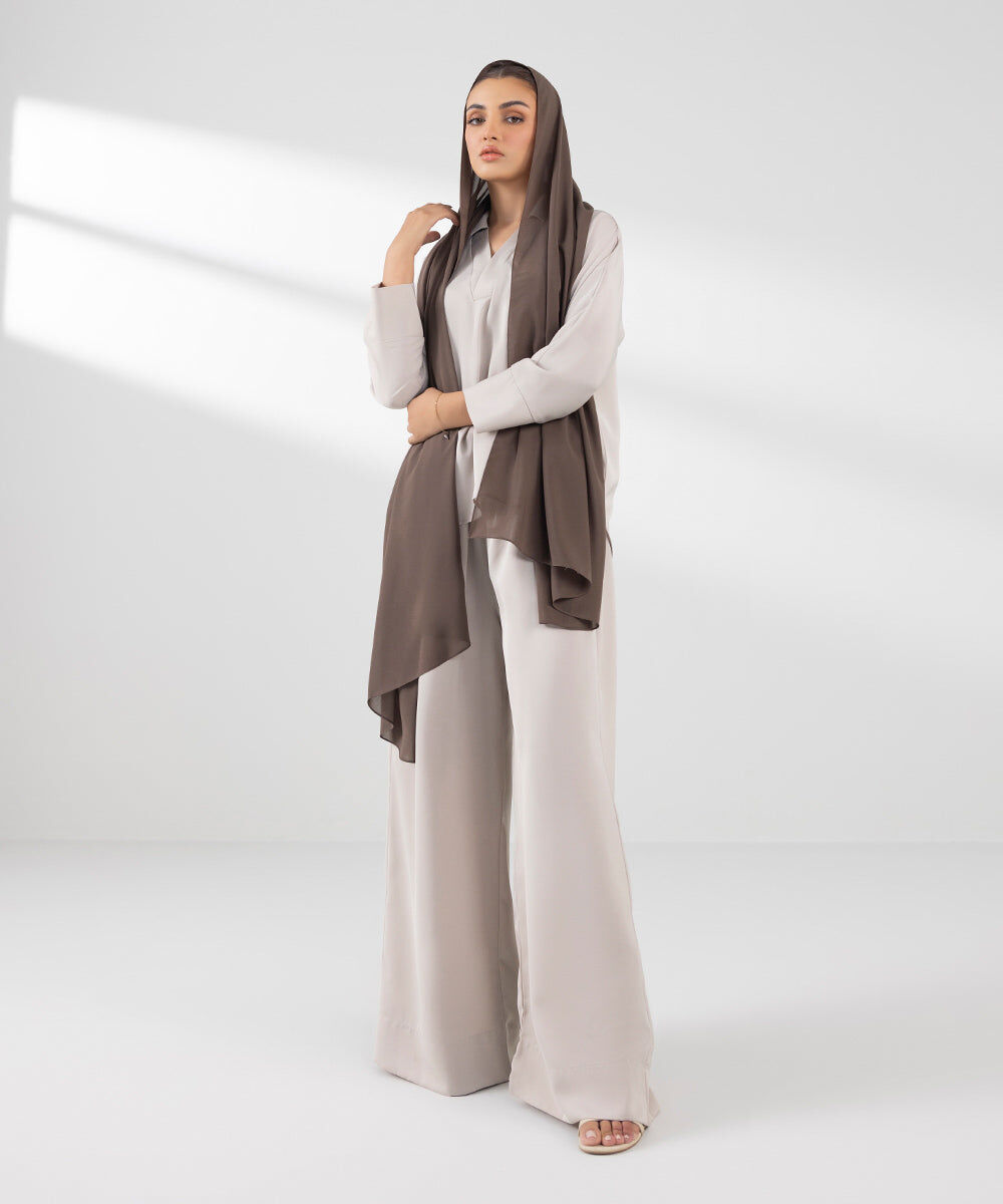 Woman - Pink Flowy Shirt With Collar And Full Sleeves