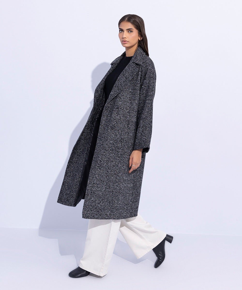 Oversized Raglan Coat Woman - Black Oversized Raglan Coat