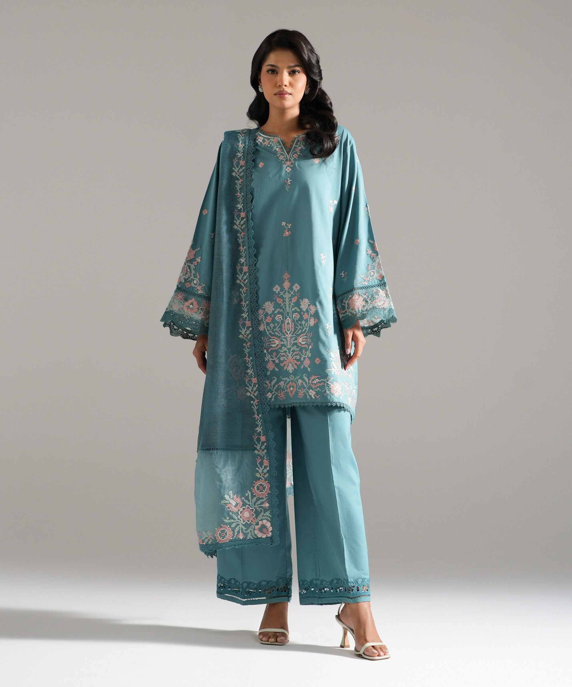 Green Dupatta PBS26SCV684D
