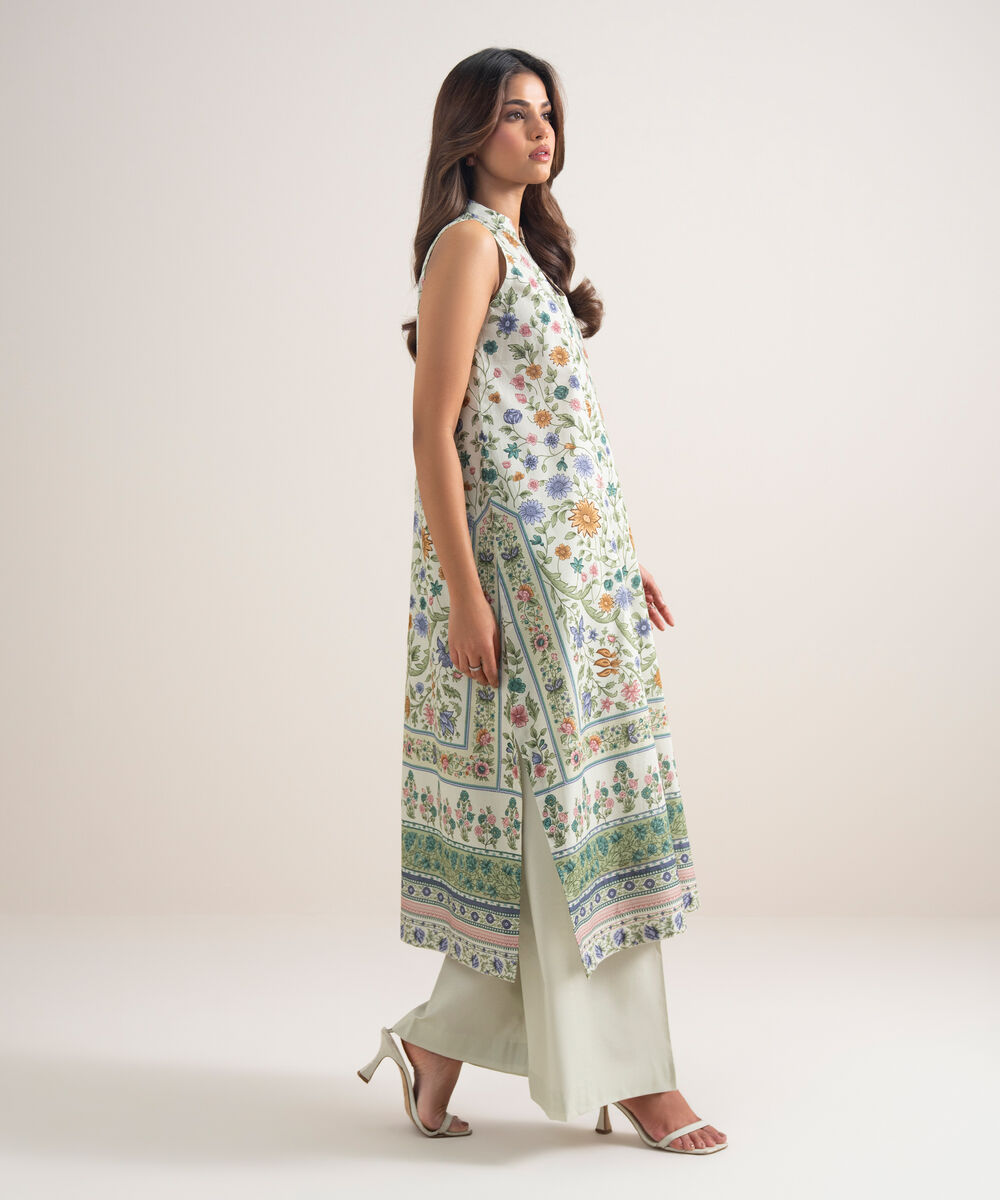 Women's Unstitched Lawn Printed Multi 3 Piece Suit