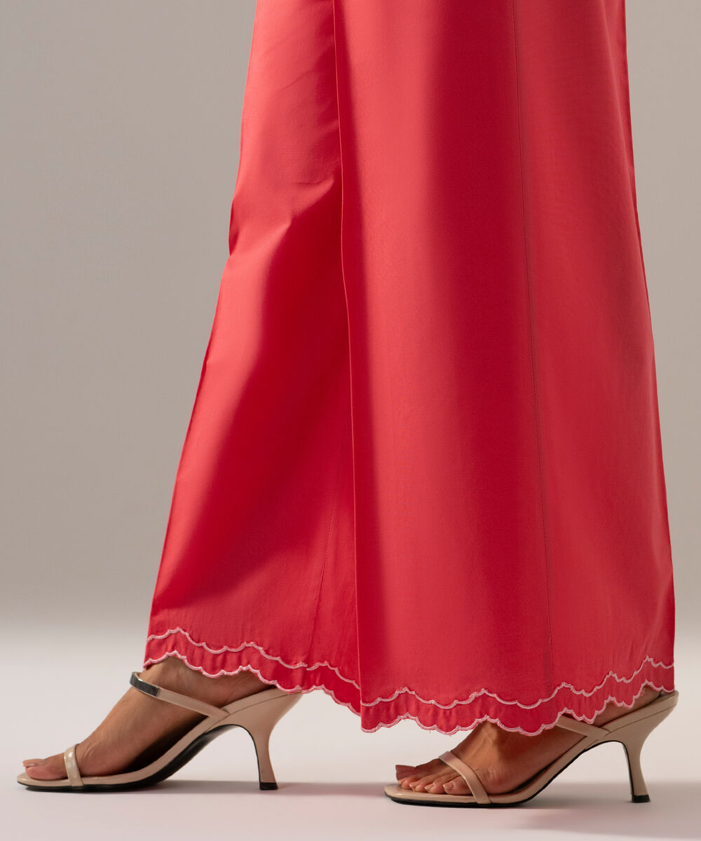 Women's RTW Cambric Solid Peach Culotte