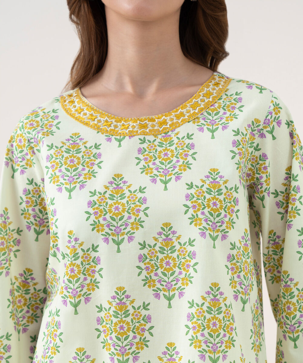 Women's RTW Cambric Embroidered Straight Multi Shirt