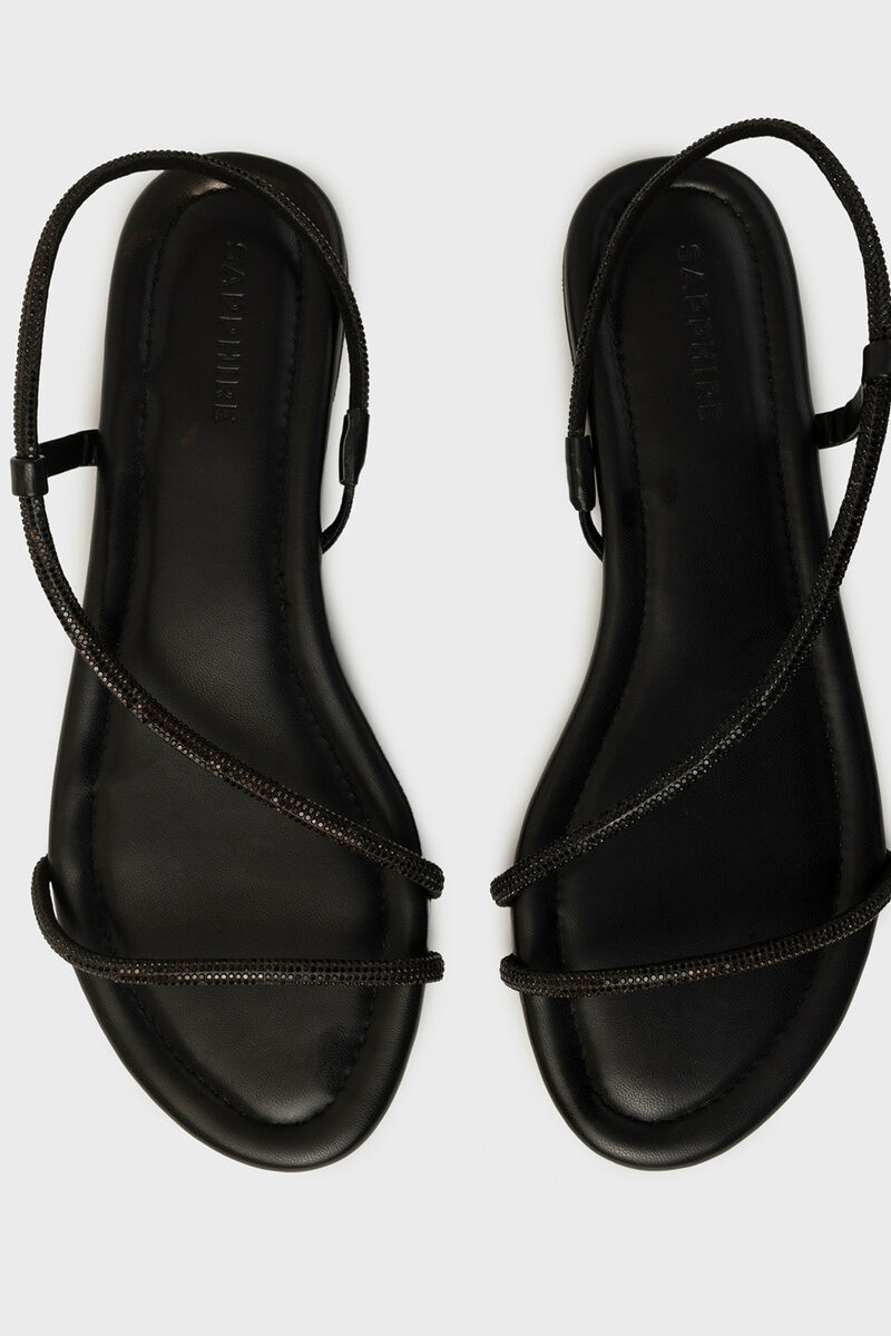 Black Round-toe Sandals