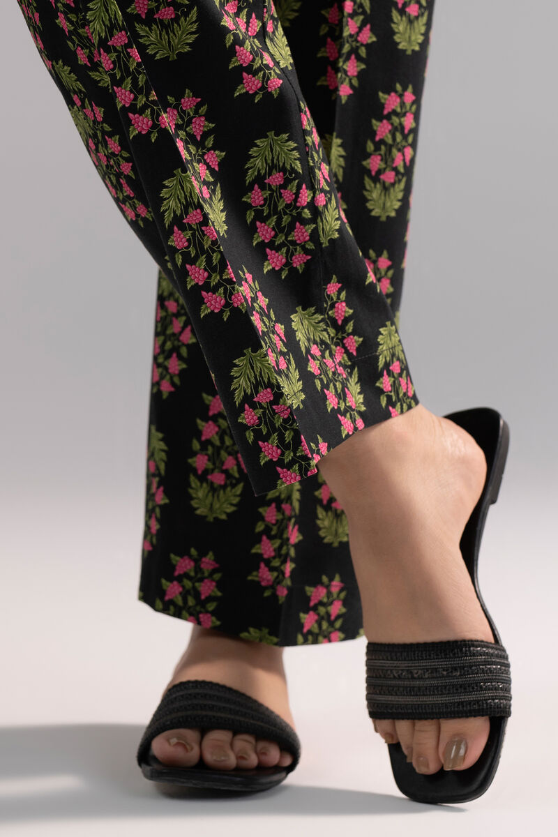 Printed Cambric Straight Pants