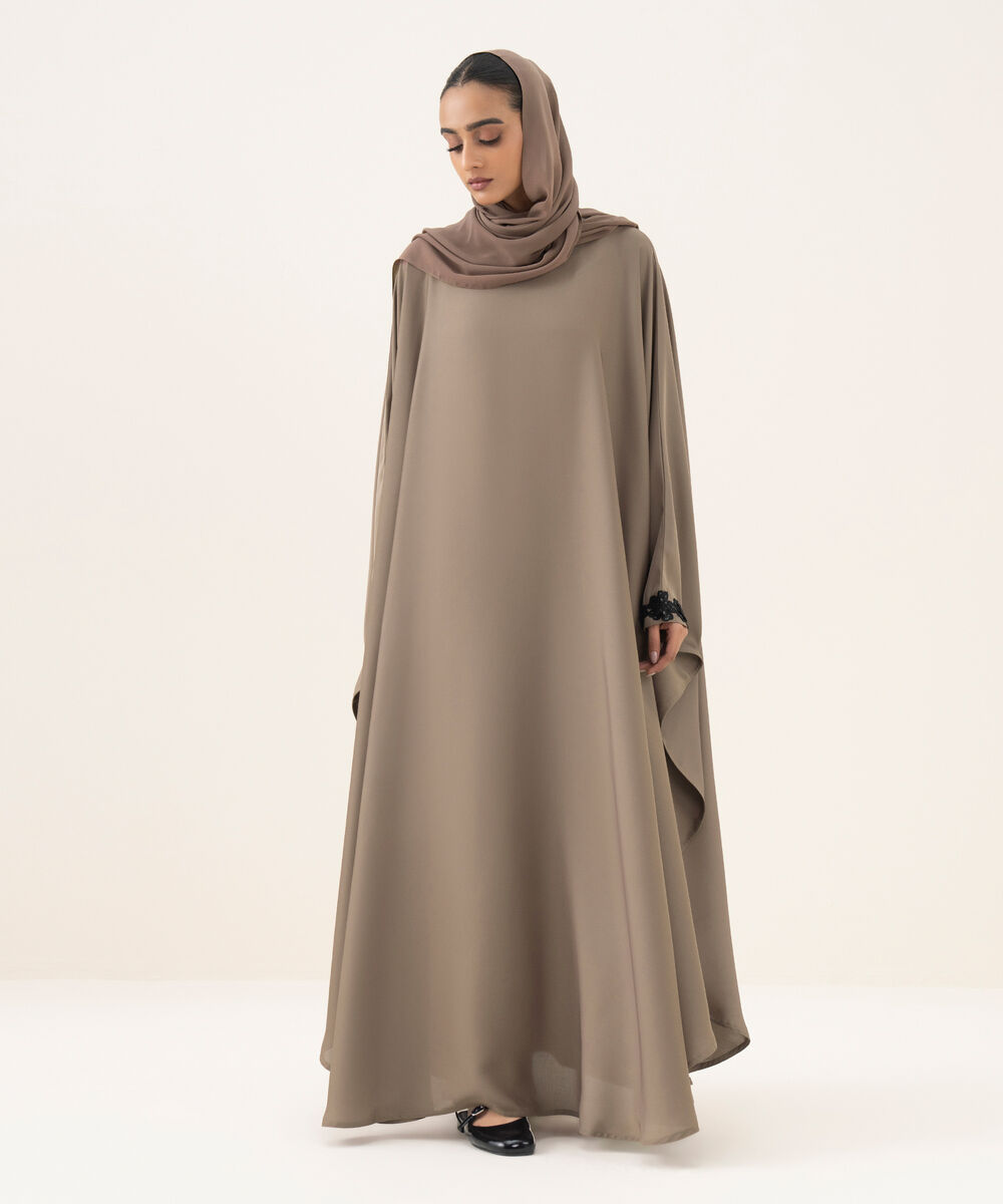 Women's coffee brown kaftan Abaya set
