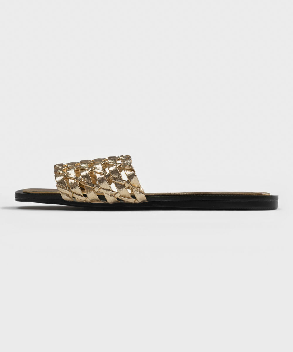 Women's Gold  Braided Sandals