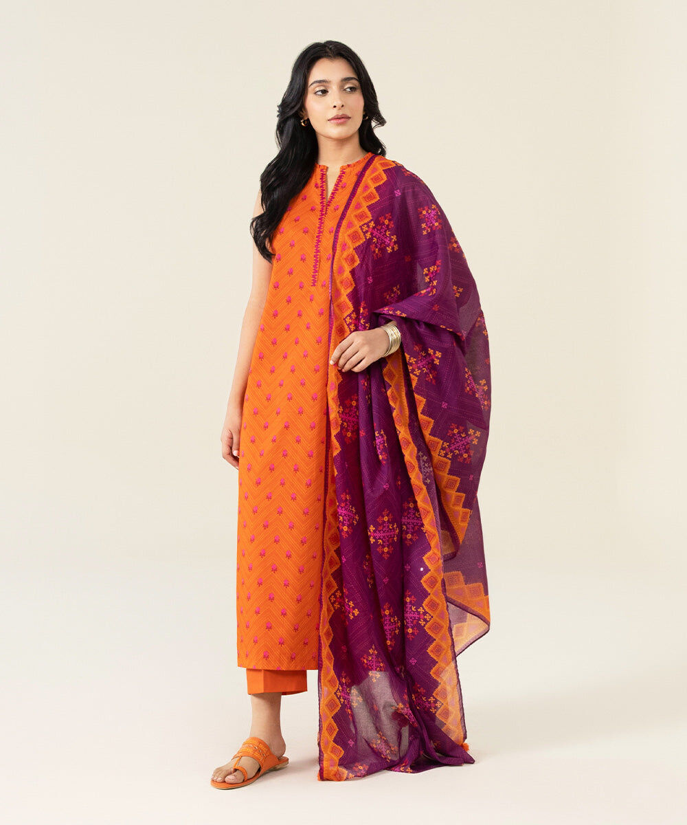 3 Piece - Printed Lawn Suit