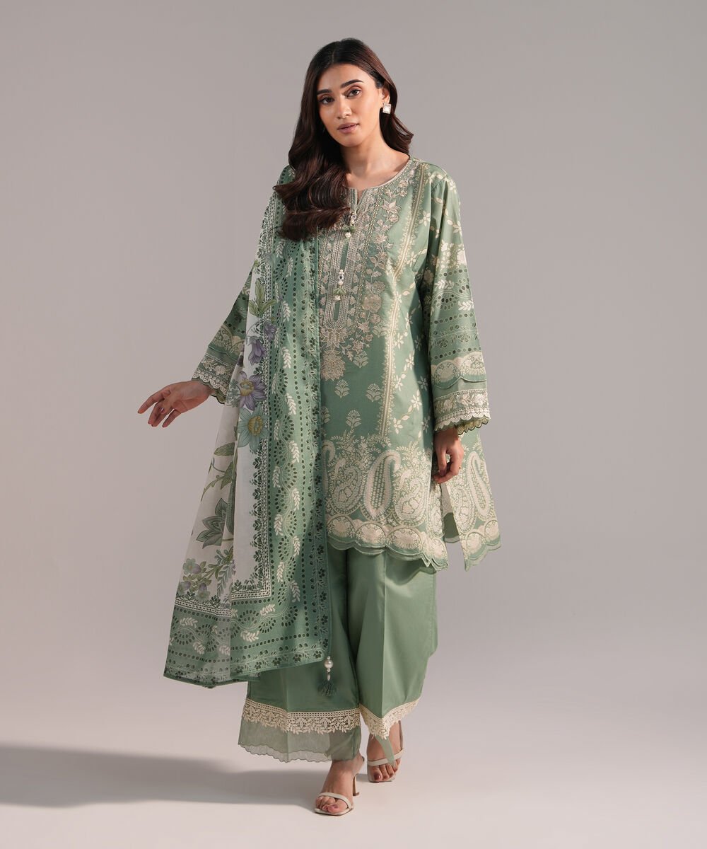 Lawn Printed Off White Dupatta