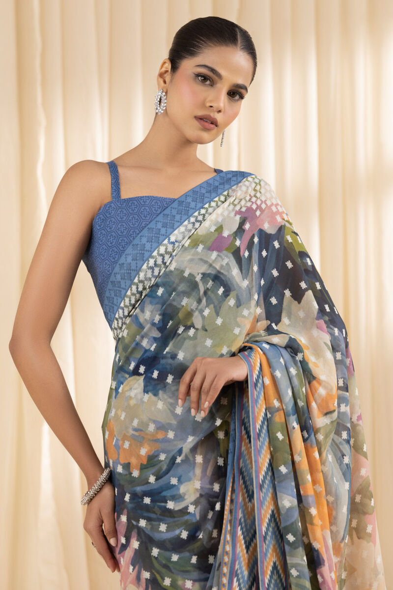 Printed Chiffon Saree