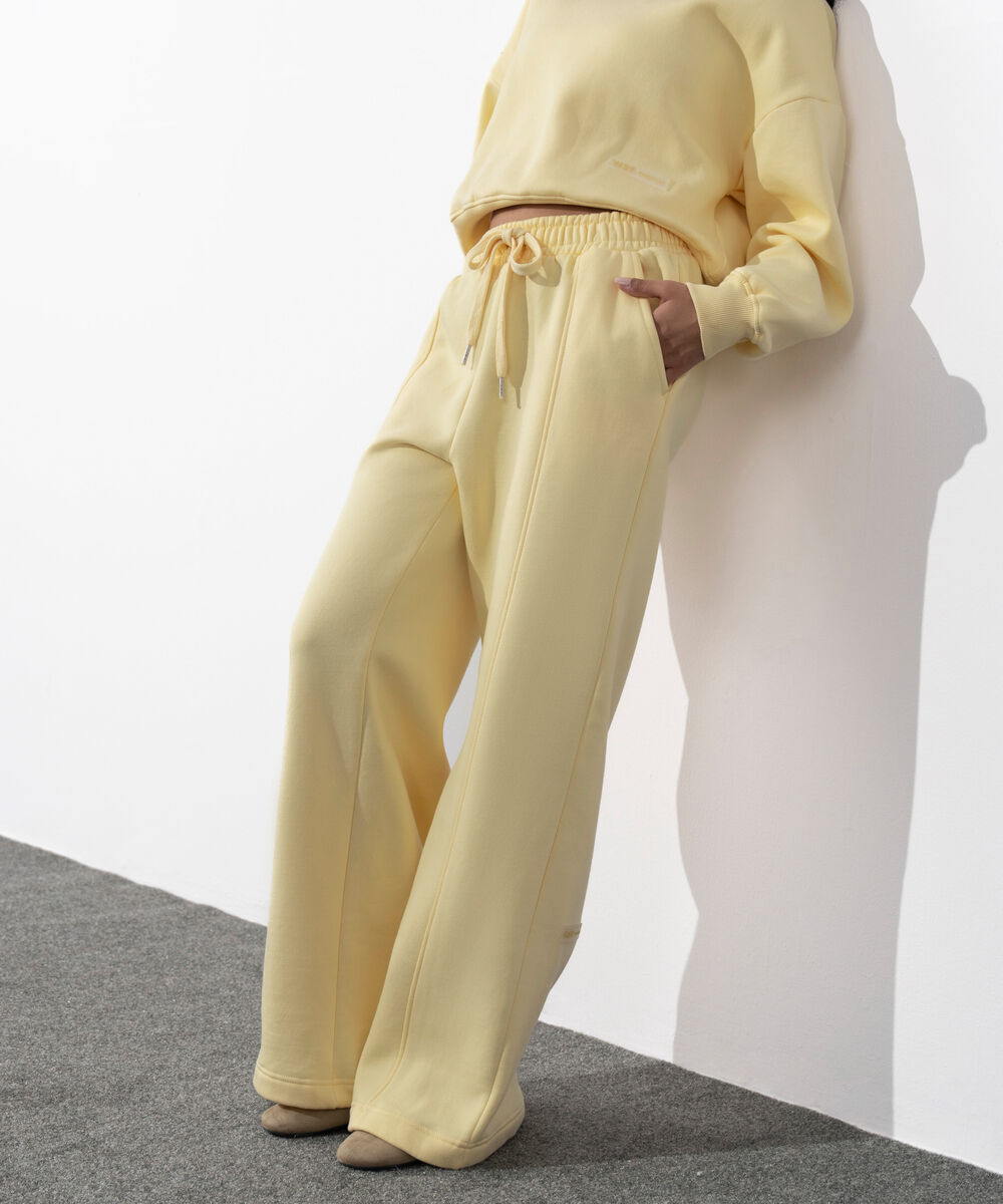 Women's Western Wear Butter Yellow Pull-On Fleece Trousers