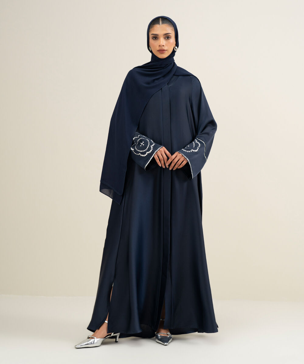 Women's Navy Blue Raglan Abbaya Set