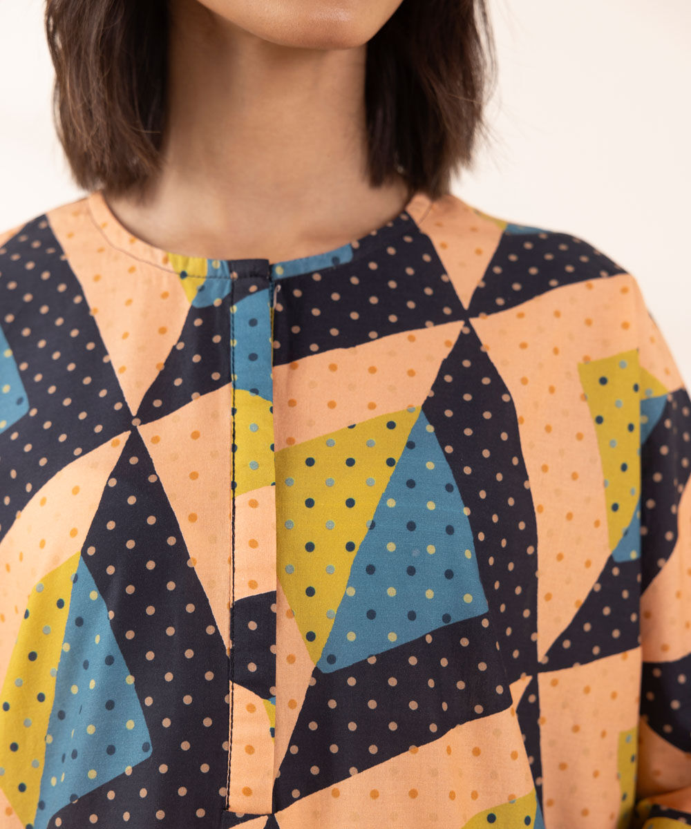 Women's RTW Lawn Multi Printed Boxy Shirt