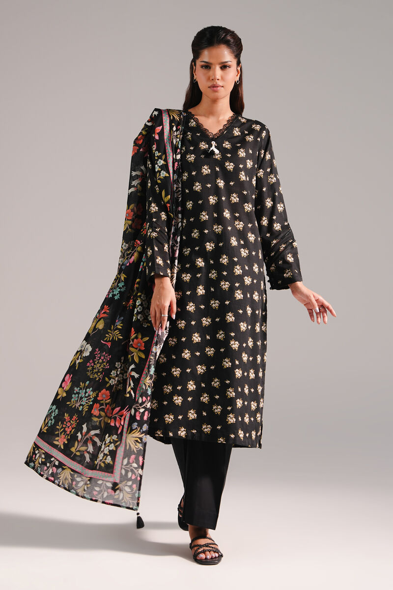 2 Piece - Printed Dobby Suit