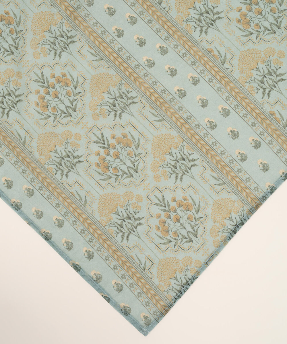 Printed Lawn Blue Dupatta