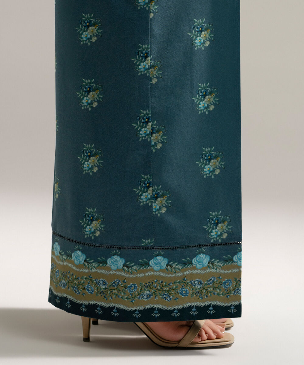 Women's RTW Cambric Printed Green Culottes