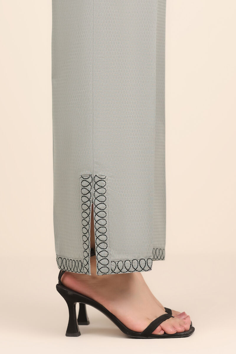 Embroidered Dobby Straights Pants