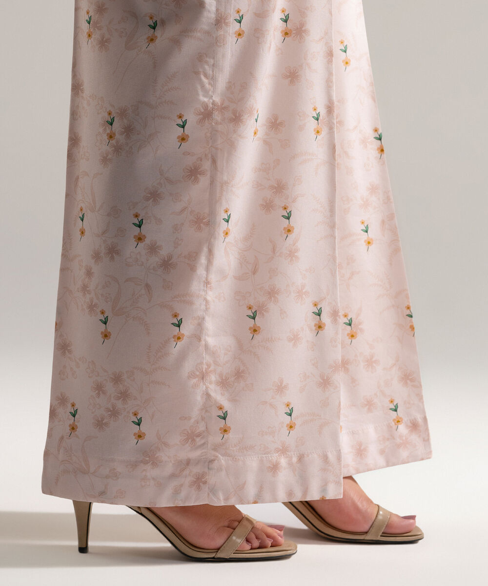 Women's RTW Cotton Viscose Printed Pink Culottes
