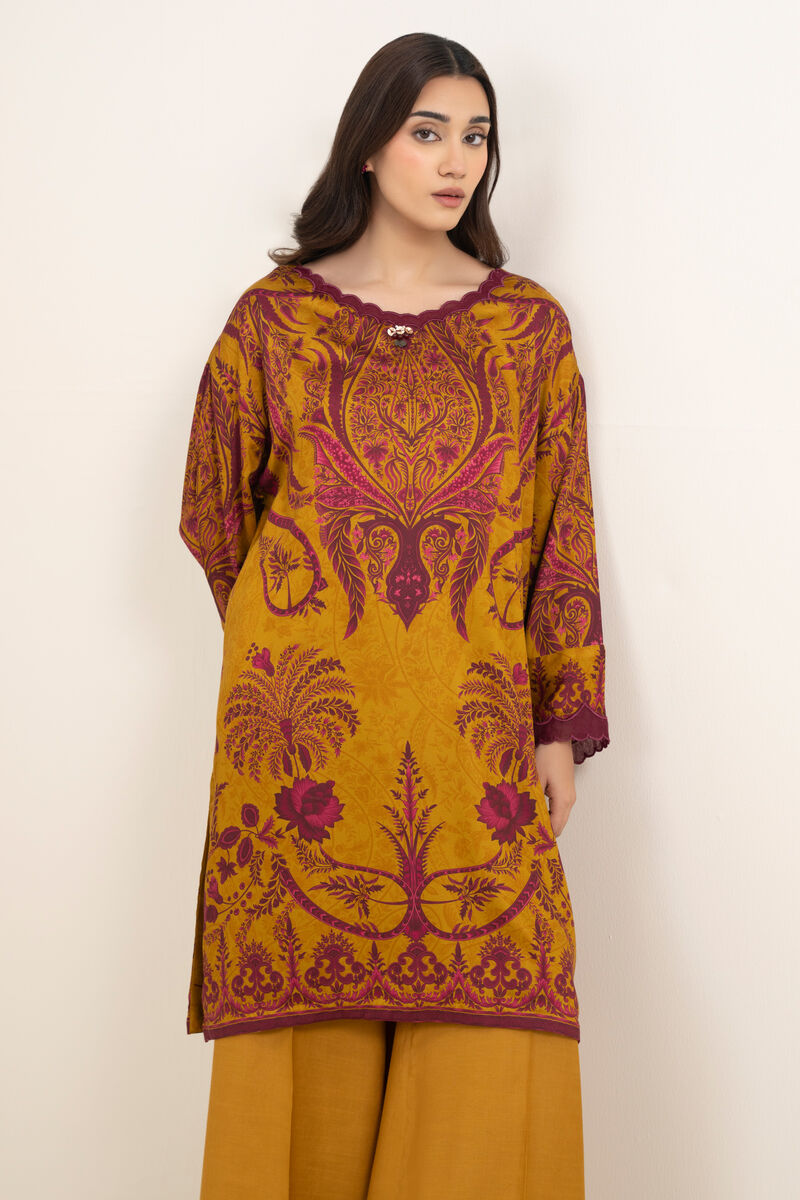 2 Piece - Emboidered Viscose Satin Suit