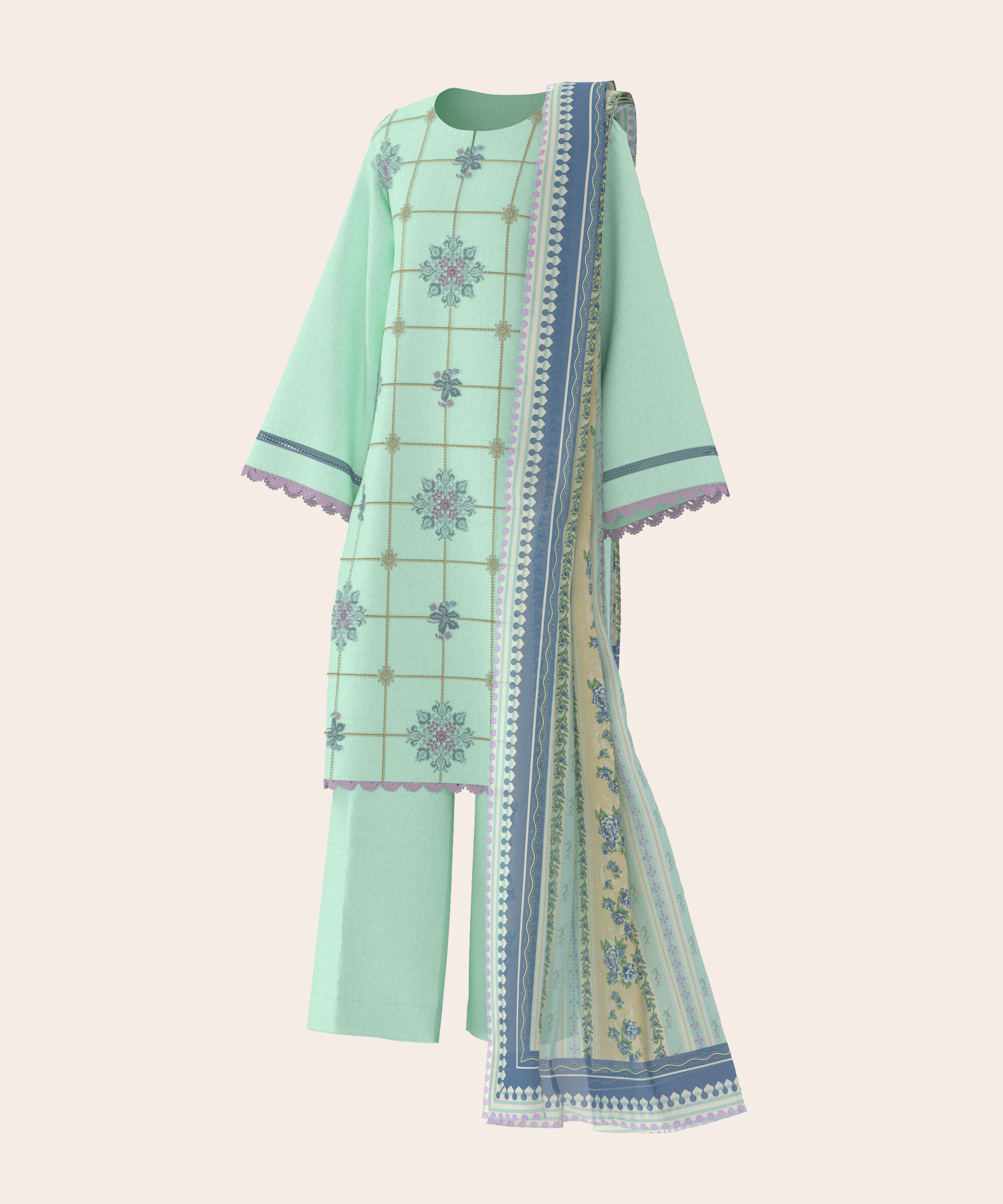 Unstitched 3 PC DBEWS26CL544