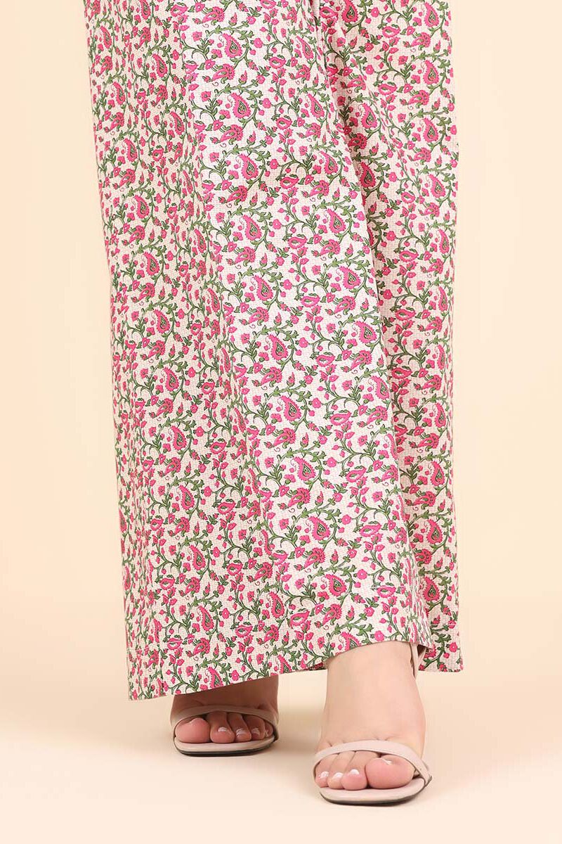 Printed Cambric Flared Pants