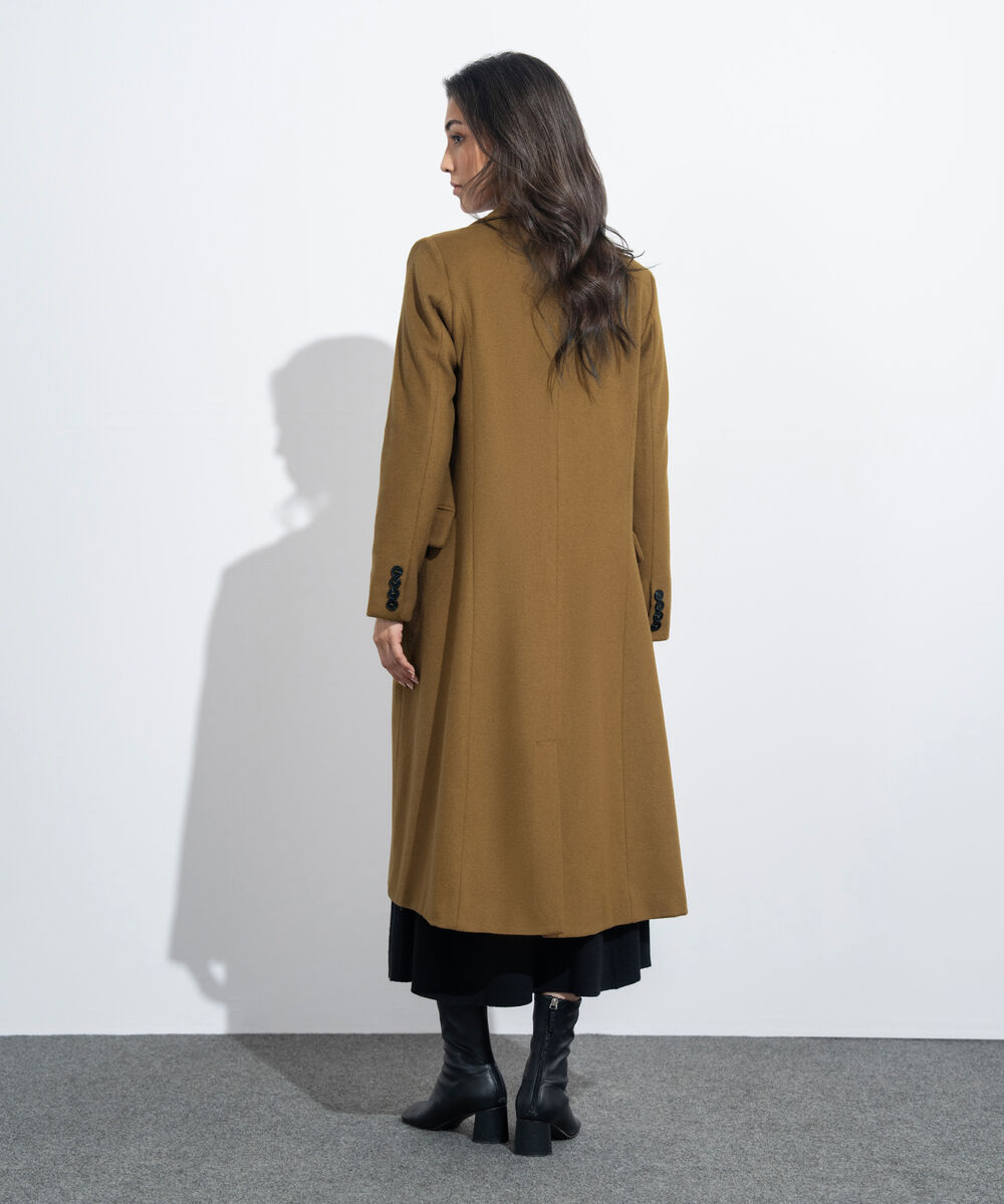 Women's Western Wear Mustard Double Breasted Long Coat