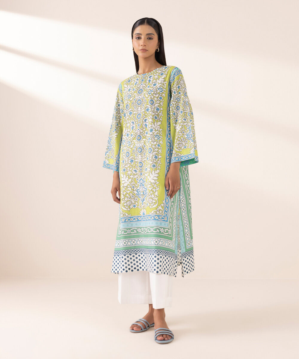 Women's Pret Cross Hatch Multi Printed A-Line Shirt